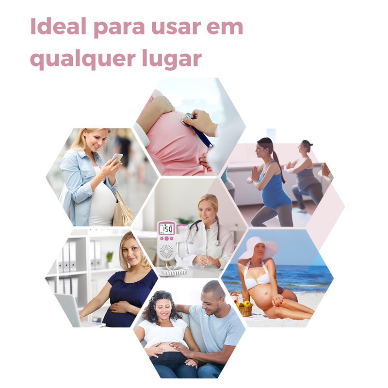 Monitor de frequência cardíaca portátil(CONEXÃO MAMÃE E BEBE)