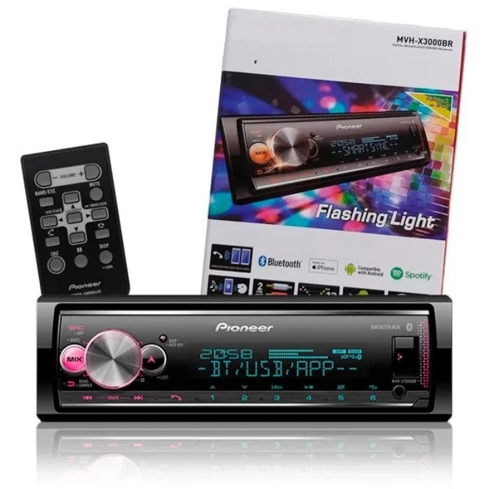 Media Receiver Pioneer MVH-X7000BR Som Automotivo Bluetooth