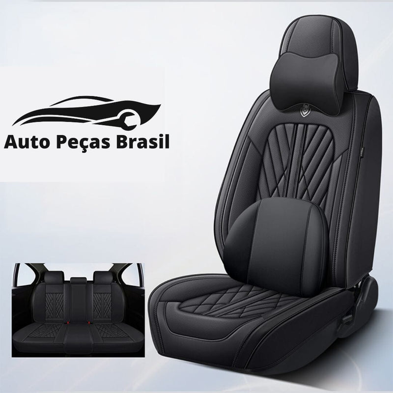 Kit Capas de banco Automotivos de Luxo e Conforto - Queima de Estoque 🔥 medc outlet Preto Universal 