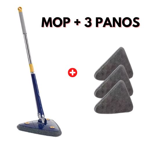 Mop de Limpeza Giratório - AdvancedClean© medc outlet Mop + 3 Panos de Microfibra 