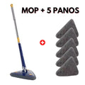 Mop de Limpeza Giratório - AdvancedClean© medc outlet Mop + 5 Panos de Microfibra 