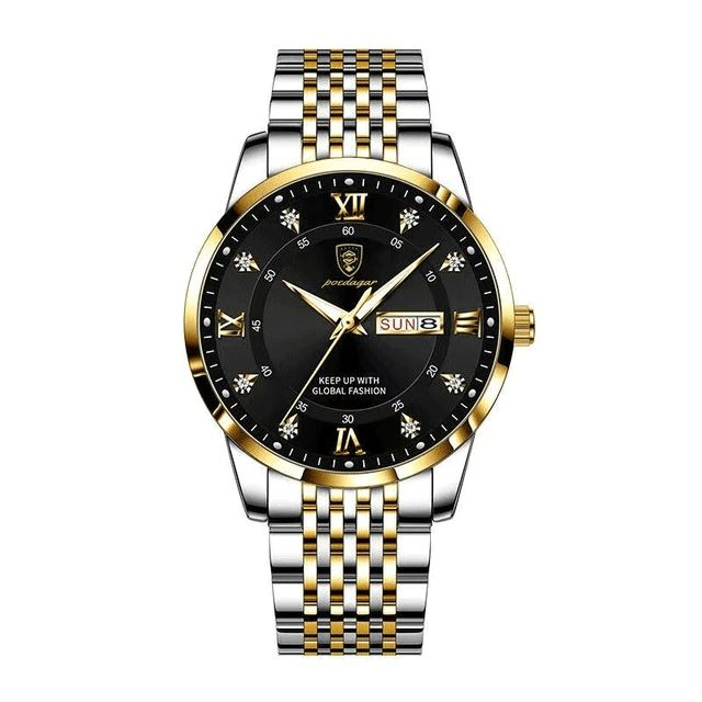 Relógio Premium Masculino - Millioner Fashion Relógio Millioner Fashion - Acessórios 0 medc outlet Preto e Dourado 