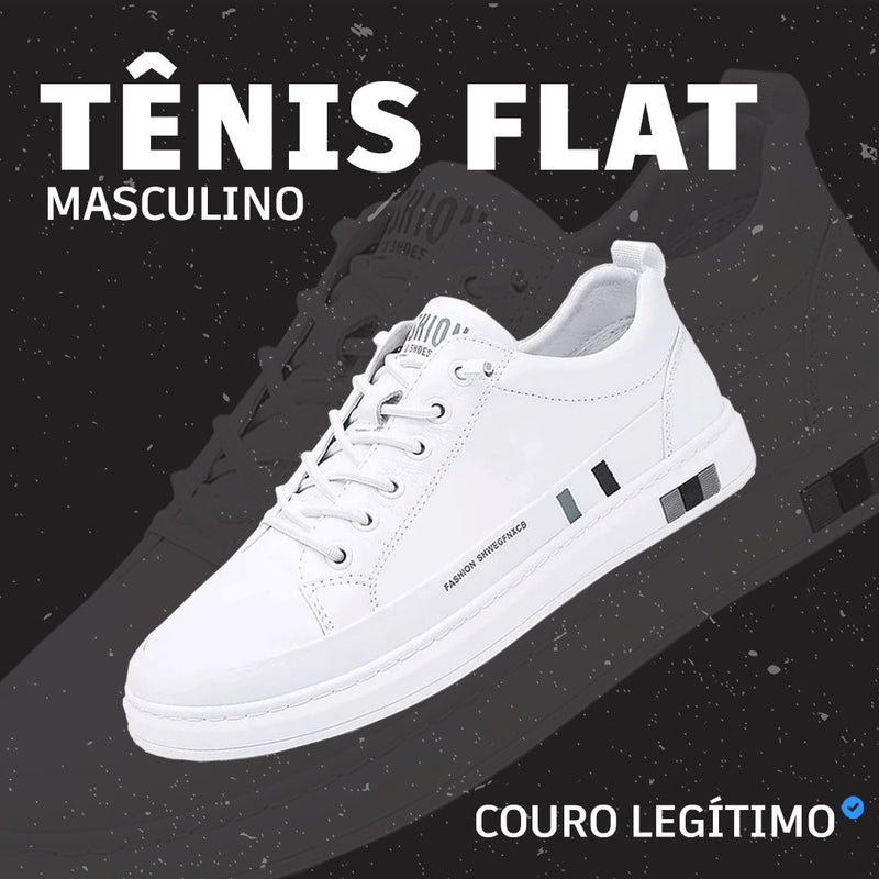 Tênis Masculino Flat - Couro Legítimo oficial sapatenis-fenix medc outlet 